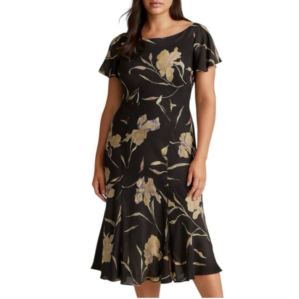 Lauren Ralph Lauren Women’s Floral Bias-Cut Dress | Size 4